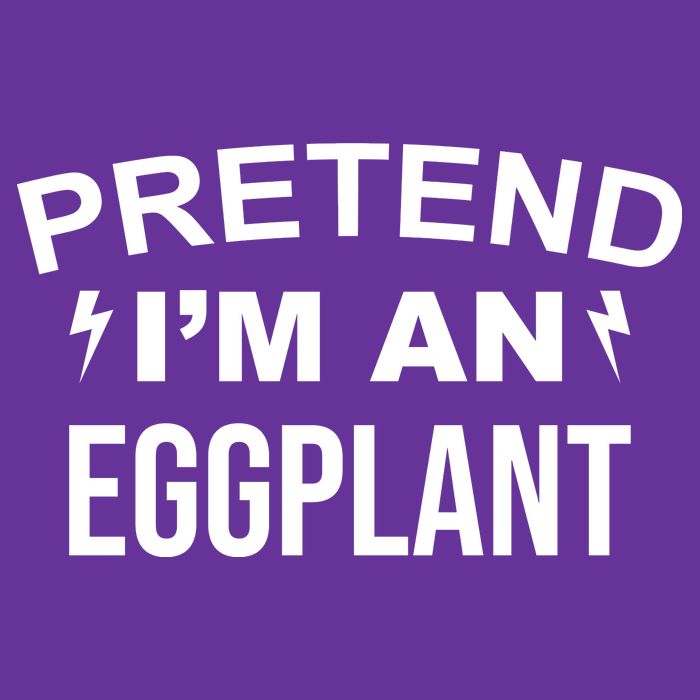 Pretend I'm An Eggplant Lazy Halloween Costume Women's V-Neck T-Shirt