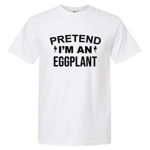 Pretend I'm An Eggplant Lazy Halloween Costume Garment-Dyed Heavyweight T-Shirt