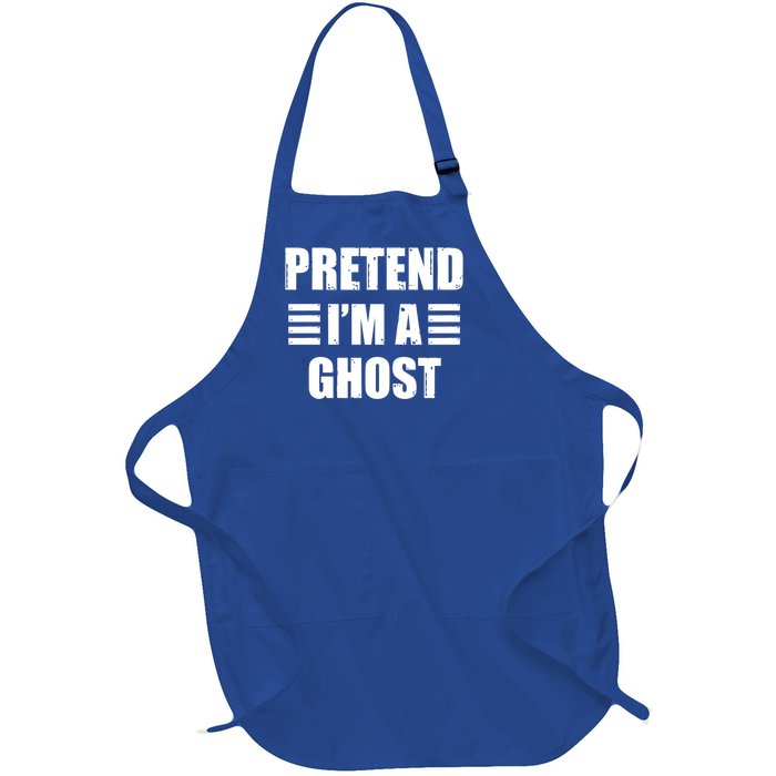 Pretend IM A Ghost Lazy Easy Costume Gift Full-Length Apron With Pockets