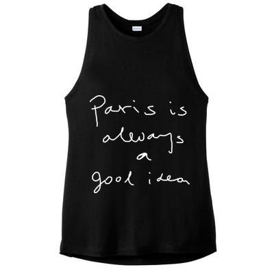 Paris Is Always A Good Idea Ladies PosiCharge Tri-Blend Wicking Tank