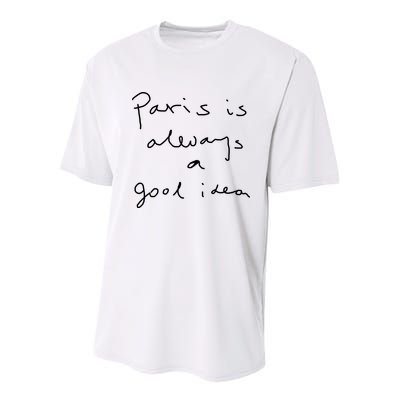 Paris Is Always A Good Idea Youth Performance Sprint T-Shirt
