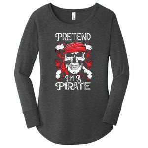 Pretend Im A Pirate Funny Ideas For Halloween Women's Perfect Tri Tunic Long Sleeve Shirt