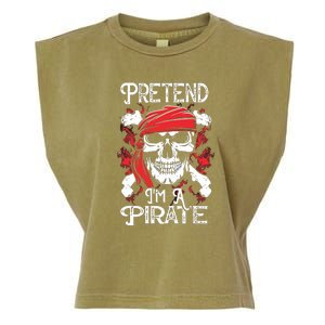 Pretend Im A Pirate Funny Ideas For Halloween Garment-Dyed Women's Muscle Tee