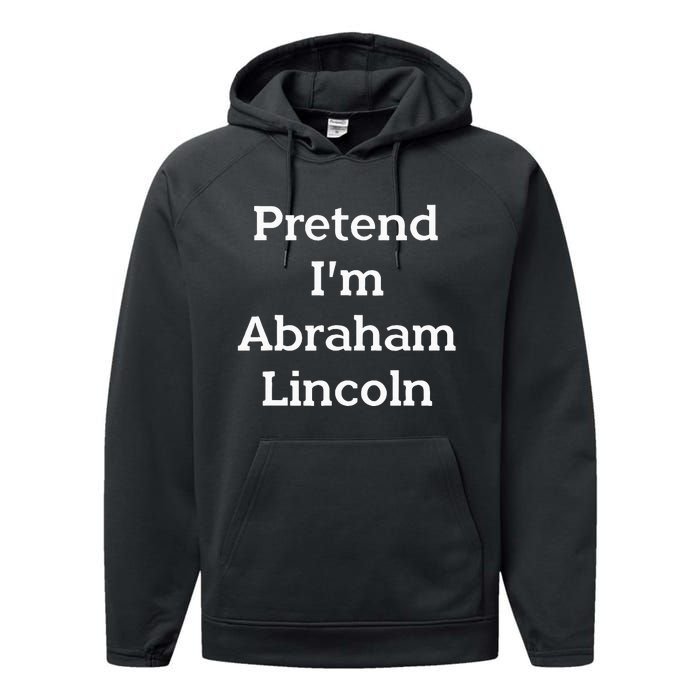 Pretend IM Abraham Lincoln Costume Funny Halloween History Performance Fleece Hoodie