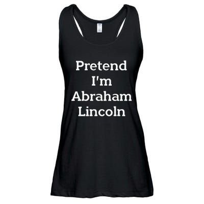 Pretend IM Abraham Lincoln Costume Funny Halloween History Ladies Essential Flowy Tank