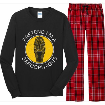 Pretend IM A Sarcophagus Funny Ancient Egypt Artifacts Fans Long Sleeve Pajama Set