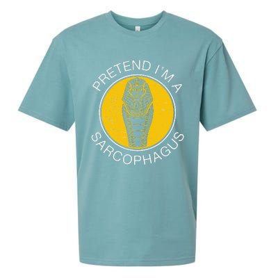 Pretend IM A Sarcophagus Funny Ancient Egypt Artifacts Fans Sueded Cloud Jersey T-Shirt