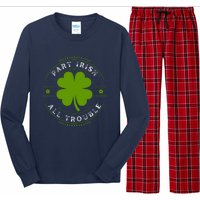 Part Irish All Trouble Funny Clovers Stamp St Patrick's Day Long Sleeve Pajama Set