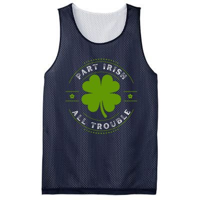 Part Irish All Trouble Funny Clovers Stamp St Patrick's Day Mesh Reversible Basketball Jersey Tank