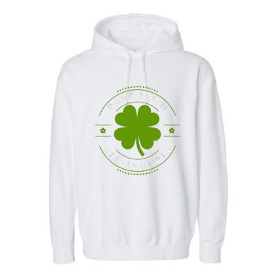 Part Irish All Trouble Funny Clovers Stamp St Patrick's Day Garment-Dyed Fleece Hoodie