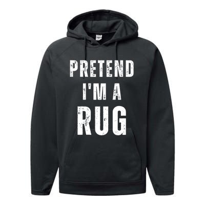 Pretend IM A Rug Matching Costume Funny Halloween Performance Fleece Hoodie