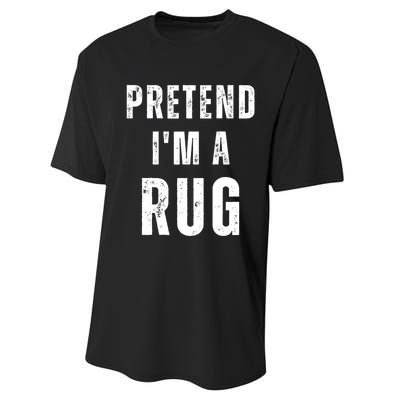 Pretend IM A Rug Matching Costume Funny Halloween Performance Sprint T-Shirt