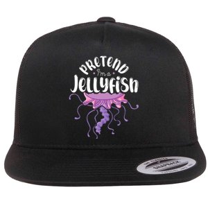 Pretend Im A Jellyfish Flat Bill Trucker Hat