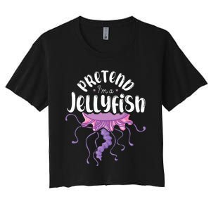 Pretend Im A Jellyfish Women's Crop Top Tee