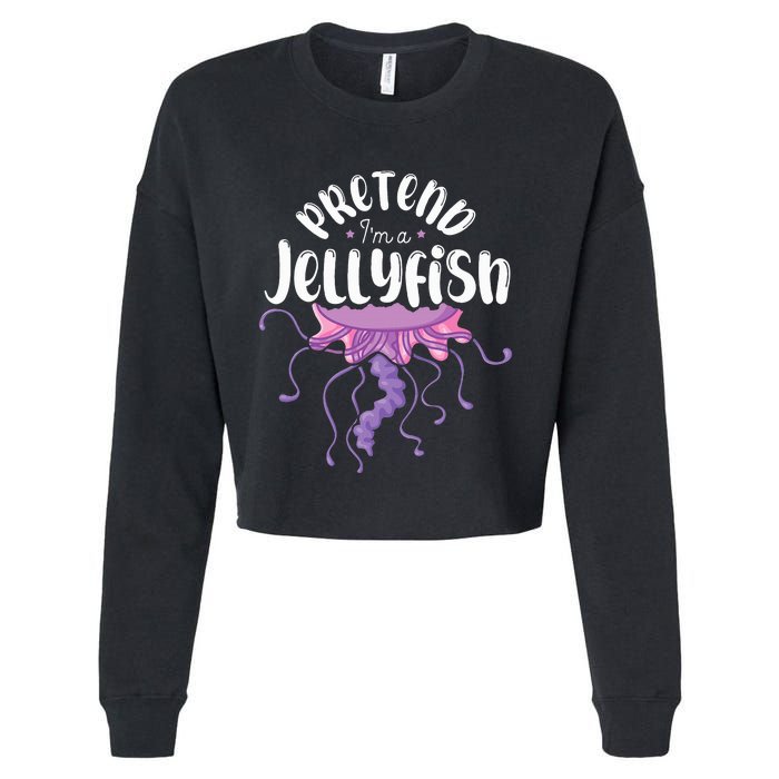 Pretend Im A Jellyfish Cropped Pullover Crew