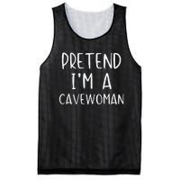 Pretend IM A Cavewoman Costume Halloween Lazy Quick Funny Mesh Reversible Basketball Jersey Tank