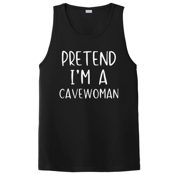 Pretend IM A Cavewoman Costume Halloween Lazy Quick Funny PosiCharge Competitor Tank