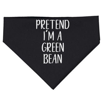 Pretend IM A Green Bean Costume Halloween Quick Lazy Funny USA-Made Doggie Bandana