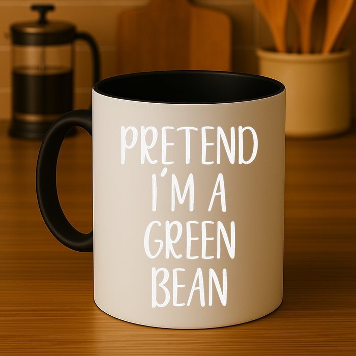 Pretend IM A Green Bean Costume Halloween Quick Lazy Funny Mug