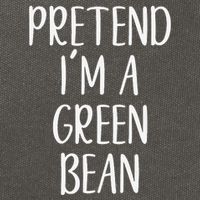 Pretend IM A Green Bean Costume Halloween Quick Lazy Funny Cotton Canvas Backpack