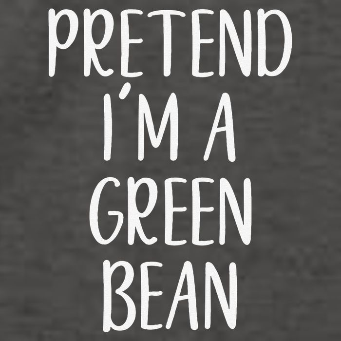 Pretend IM A Green Bean Costume Halloween Quick Lazy Funny Vector Backpack