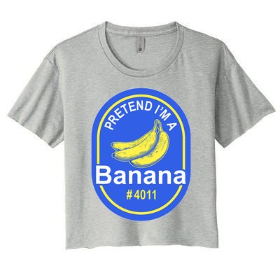 Pretend I'm A Banana Lazy Halloween Last Minute Costume Women's Crop Top Tee