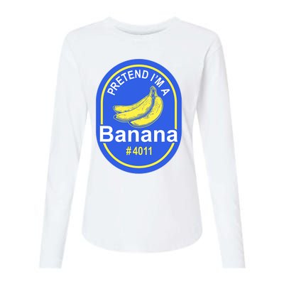 Pretend I'm A Banana Lazy Halloween Last Minute Costume Womens Cotton Relaxed Long Sleeve T-Shirt