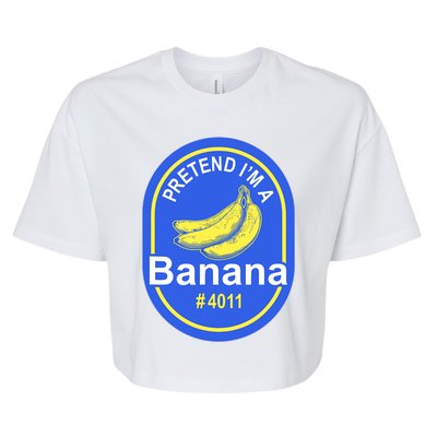 Pretend I'm A Banana Lazy Halloween Last Minute Costume Bella+Canvas Jersey Crop Tee