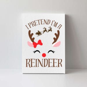 Pretend Im A Reindeer For Women Easy Christmas Costume Canvas