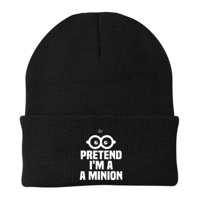 Pretend IM A Minion Costume Party Funny Halloween Minion Knit Cap Winter Beanie