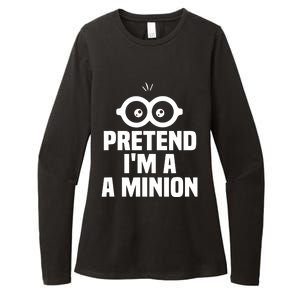 Pretend IM A Minion Costume Party Funny Halloween Minion Womens CVC Long Sleeve Shirt