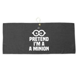 Pretend IM A Minion Costume Party Funny Halloween Minion Large Microfiber Waffle Golf Towel