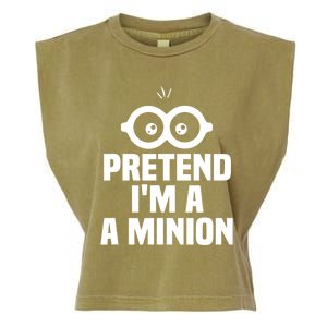 Pretend IM A Minion Costume Party Funny Halloween Minion Garment-Dyed Women's Muscle Tee