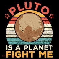 Pluto Is A Planet Fight Me Pluto Lover Vintage Science Nerd Doggie Tank