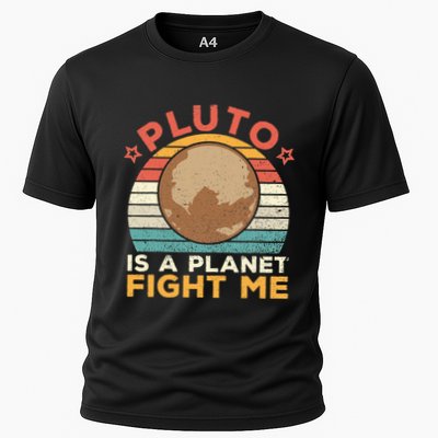Pluto Is A Planet Fight Me Pluto Lover Vintage Science Nerd Performance Shirt
