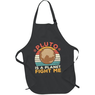 Pluto Is A Planet Fight Me Pluto Lover Vintage Science Nerd Apron