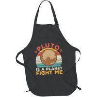 Pluto Is A Planet Fight Me Pluto Lover Vintage Science Nerd Apron