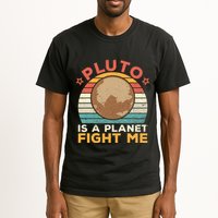 Pluto Is A Planet Fight Me Pluto Lover Vintage Science Nerd Tall T-Shirt