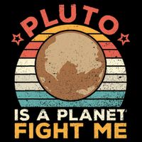 Pluto Is A Planet Fight Me Pluto Lover Vintage Science Nerd Backpack