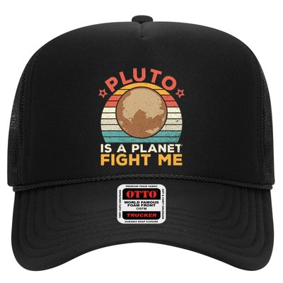 Pluto Is A Planet Fight Me Pluto Lover Vintage Science Nerd Trucker Hat