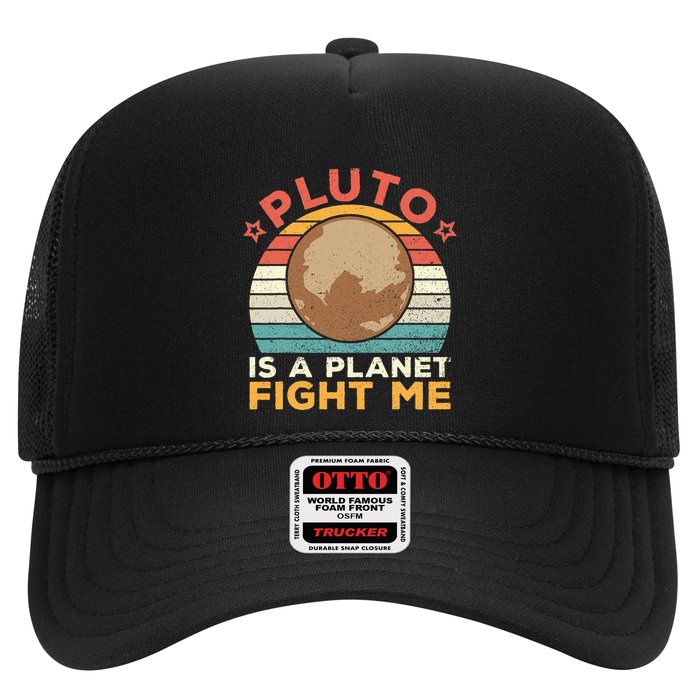 Pluto Is A Planet Fight Me Pluto Lover Vintage Science Nerd Trucker Hat