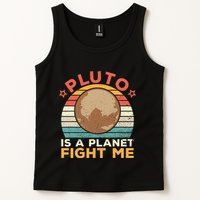 Pluto Is A Planet Fight Me Pluto Lover Vintage Science Nerd Tank Top