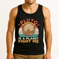 Pluto Is A Planet Fight Me Pluto Lover Vintage Science Nerd Tank Top