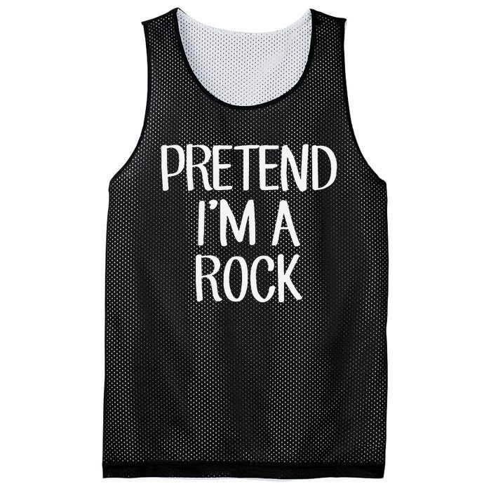 Pretend IM A Rock Costume Family Lazy Easy Halloween Mesh Reversible Basketball Jersey Tank