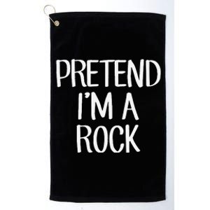 Pretend IM A Rock Costume Family Lazy Easy Halloween Platinum Collection Golf Towel