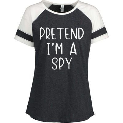 Pretend IM A Spy Halloween Simple Funny Enza Ladies Jersey Colorblock Tee