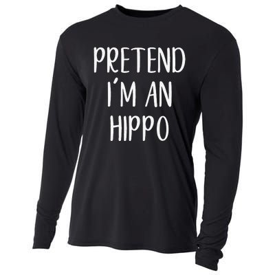 Pretend Im A Hippo Costume Halloween Hippopotamus Lazy Quick Cooling Performance Long Sleeve Crew