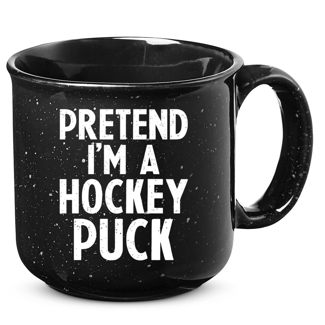 Pretend I'm A Hockey Puck Ice Hockey Easy Halloween Costume Gift 15oz Campfire Ceramic Mug