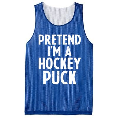 Pretend I'm A Hockey Puck Ice Hockey Easy Halloween Costume Gift Mesh Reversible Basketball Jersey Tank