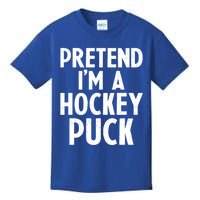 Pretend I'm A Hockey Puck Ice Hockey Easy Halloween Costume Gift Kids T-Shirt